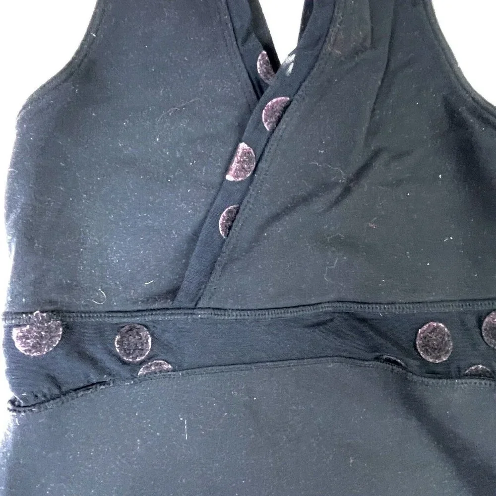 Lululemon Dance TOP Velvet Ghost Polka Dots Razorback Pullover Women's 2* RARE! - Picture 9 of 10
